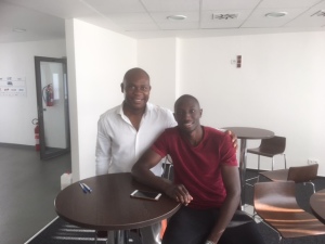 Soufiane Dramé avec Daniel Chrysostome au MFK Karvina