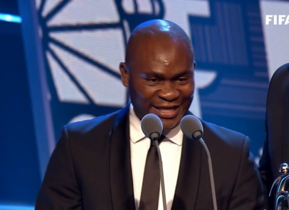 Daniel CHRYSOSTOME à la cérémonie FIFA Awards – Représentation du joueur KONE Francis